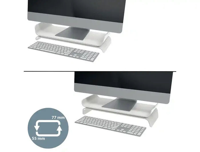 Leitz Soporte Elevador para Monitor Ajustable Gris Ergo 65040085