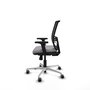 PIQUERAS Y CRESPO Silla de oficina Yunquera Gris/Negro con mecanismo Sincro