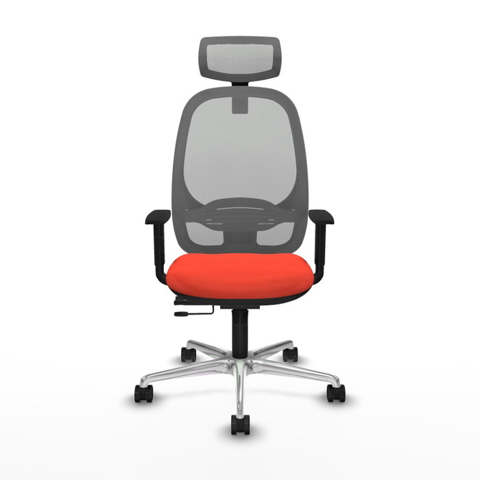 PIQUERAS Y CRESPO Silla de oficina Cilanco Mecanismo Sincro/Traslack Naranja y Gris