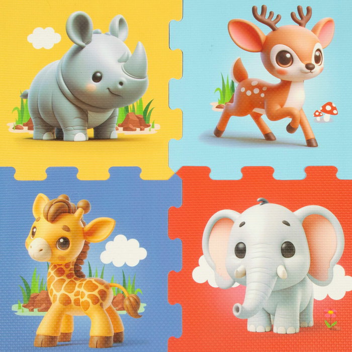 Color Baby Puzzle Eva Animales 8 piezas 120X60 Cm