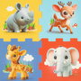Color Baby Puzzle Eva Animales 8 piezas 120X60 Cm