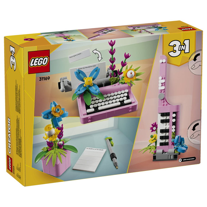 LEGO Creator 31169 Máquina de Escribir con Flores 3 en 1 LEGO Creator 31169 Máquina de Escribir con Flores 3 en 1