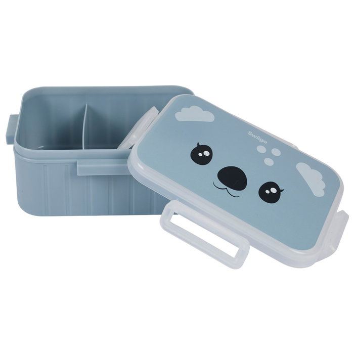 Home Deco Factory Fiambrera Swiigo Kawaii 600 ml con compartimentos, modelos surtidos panda, gato o koala Home Deco Factory Fiambrera Swiigo Kawaii 600 ml con compartimentos, modelos surtidos panda, gato o koala