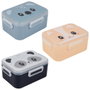 Home Deco Factory Fiambrera Swiigo Kawaii 600 ml con compartimentos, modelos surtidos panda, gato o koala