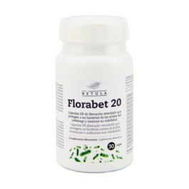 Betula Florabet 20 cápsulas DR con 14 cepas de microorganismos intestinales 20000 millones bacterias
