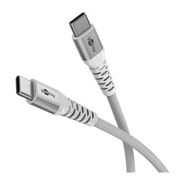 Goobay Cable USB-C a USB-C 1m Textil Blanco