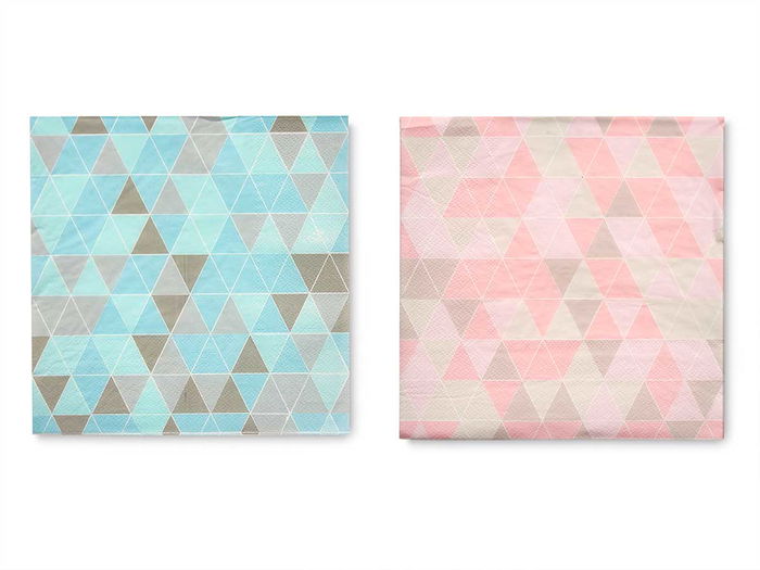 Arte Regal Set 12 Servilletas Papel Doble Cara Rombos Surtidos 17x17 cm (Set de 24)