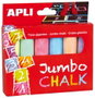 APLI Tizas Jumbo de Color Blanco ø 25 x 105 mm, Caja de 6 Unidades