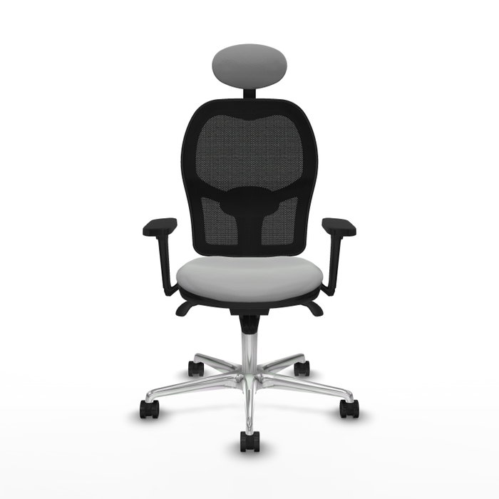PIQUERAS Y CRESPO Silla de oficina Jorquera con mecanismo Sincro, Gris claro y Negro