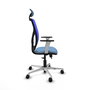 PIQUERAS Y CRESPO Silla de oficina Motilla con mecanismo Sincro/Traslack, Azul