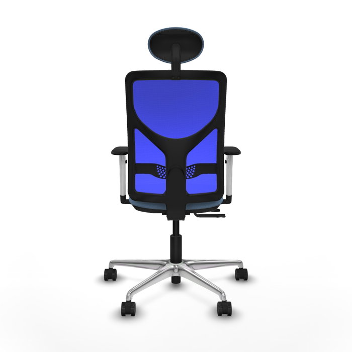 PIQUERAS Y CRESPO Silla de oficina Motilla con mecanismo Sincro/Traslack, Azul