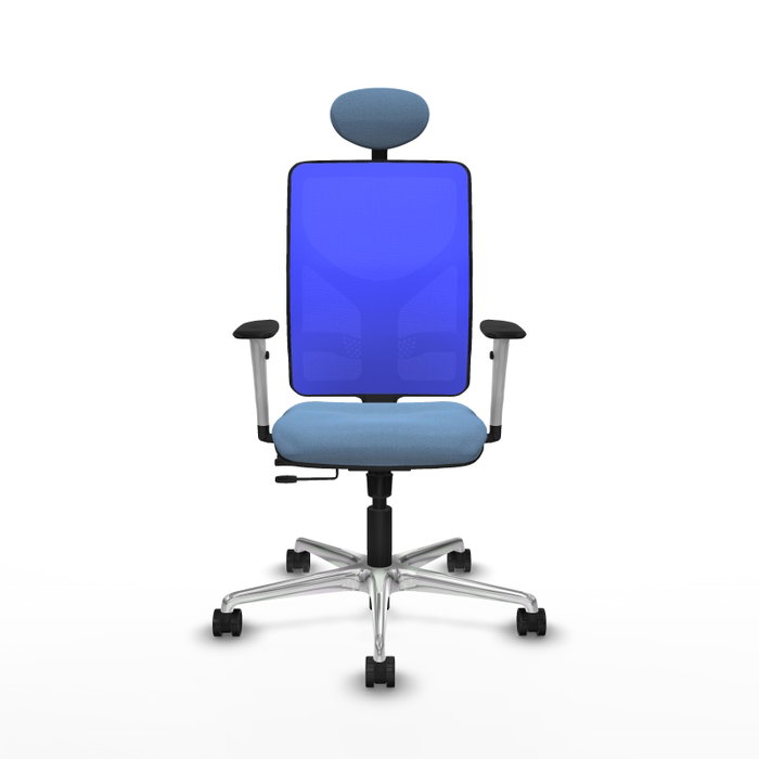 PIQUERAS Y CRESPO Silla de oficina Motilla con mecanismo Sincro/Traslack, Azul