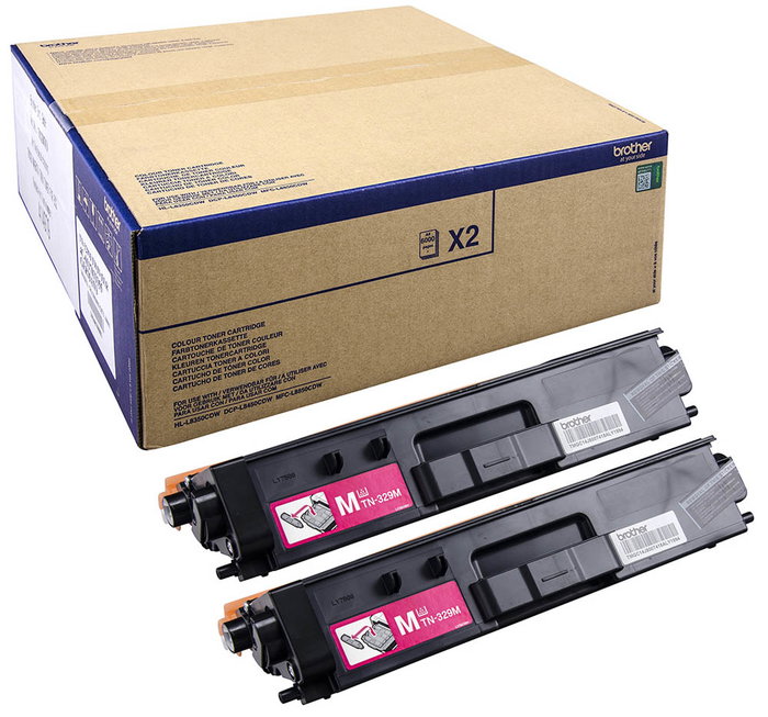 Brother TN-329MTWIN Pack de 2 unidades de tóner Magenta