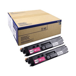 Brother TN-329MTWIN Tóner Magenta Original, Pack Doble (2 Unidades) para HL-L8350CDW/MFC-L8850CDW - 12000 Páginas