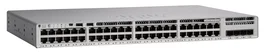 Cisco Catalyst 9200L Switch Gestionado L3 - 48 Puertos Gigabit Ethernet (10/100/1000), PoE+ (740W), 4 SFP+, Apilable, Gris