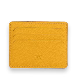 Zoozie Bags 4380 Cartera de Piel Auténtica Amarilla con 6 Tarjeteros y Compartimento para Billetes