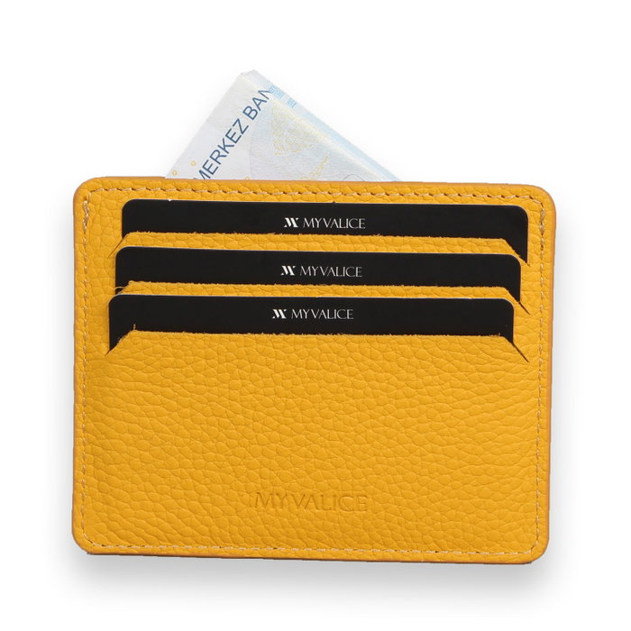 Zoozie Bags 4380 Cartera de Piel Auténtica Amarilla con 6 Tarjeteros y Compartimento para Billetes Zoozie Bags 4380 Cartera de Piel Auténtica Amarilla con 6 Tarjeteros y Compartimento para Billetes