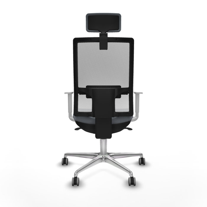 PIQUERAS Y CRESPO Silla de oficina Horna con mecanismo Sincro, Gris y Blanco PIQUERAS Y CRESPO Silla de oficina Horna con mecanismo Sincro, Gris y Blanco
