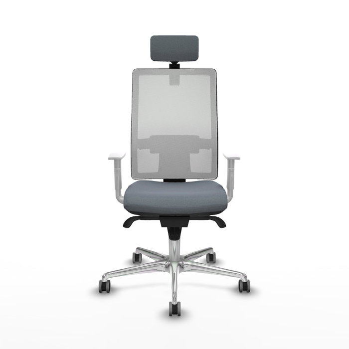 PIQUERAS Y CRESPO Silla de oficina Horna con mecanismo Sincro, Gris y Blanco PIQUERAS Y CRESPO Silla de oficina Horna con mecanismo Sincro, Gris y Blanco