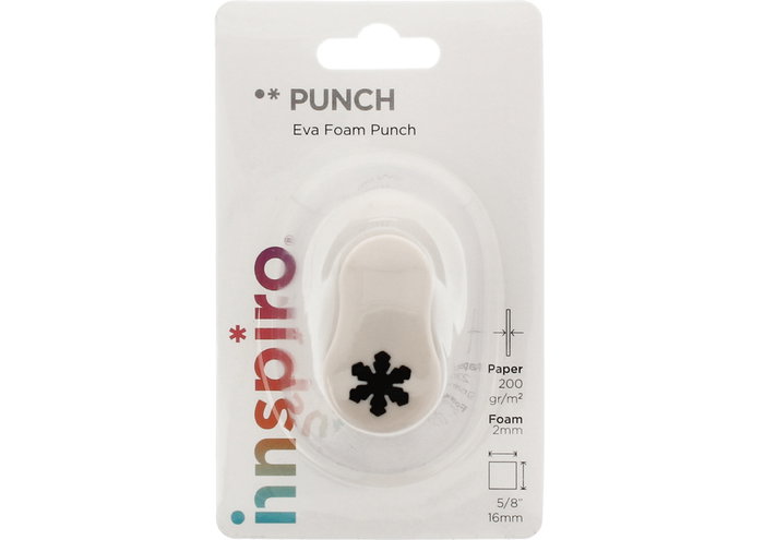 Innspiro Troqueladora de figuras Eva Foam Punch copo de nieve 16mm Innspiro Troqueladora de figuras Eva Foam Punch copo de nieve 16mm