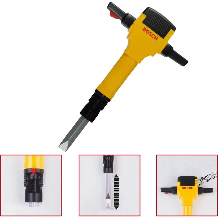 Klein 8405 Martillo neumático de juguete con sonido, luz y movimiento de cincel - para mayores de 3 años Klein 8405 Martillo neumático de juguete con sonido, luz y movimiento de cincel - para mayores de 3 años