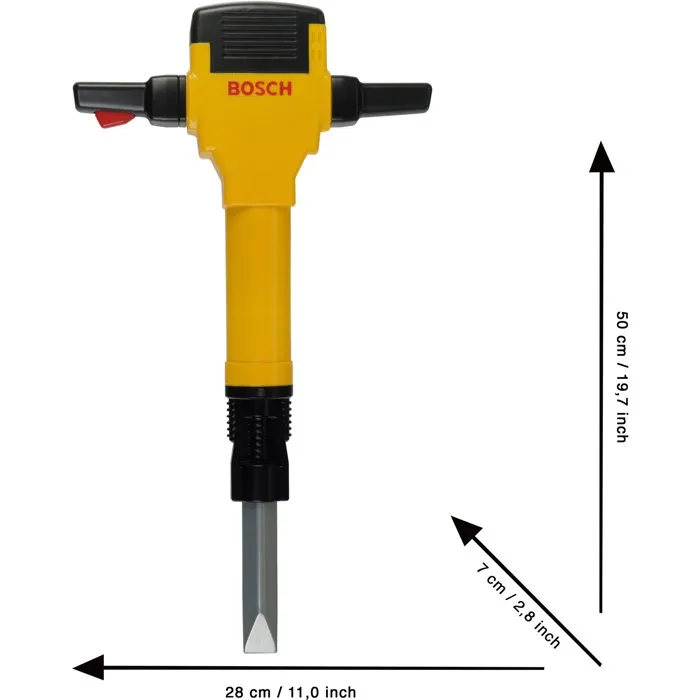 Klein 8405 Martillo neumático de juguete con sonido, luz y movimiento de cincel - para mayores de 3 años Klein 8405 Martillo neumático de juguete con sonido, luz y movimiento de cincel - para mayores de 3 años