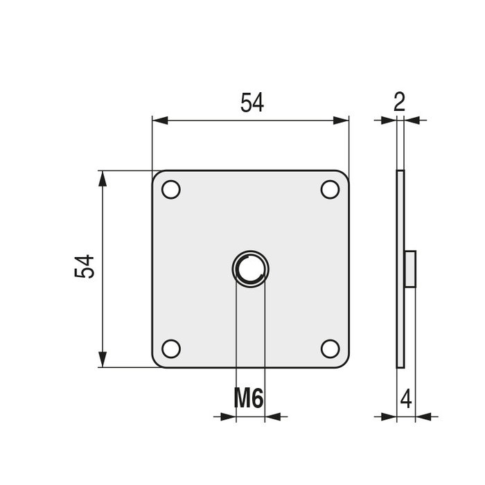 Q&Q Data Placa Cuadrada 54x54 mm Métrica M6 Zincado para Fijaciones Metálicas Q&Q Data Placa Cuadrada 54x54 mm Métrica M6 Zincado para Fijaciones Metálicas