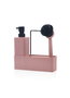 Mijölnir SBN0052 Dispensador de jabón de poliresina rosa para baño y cocina