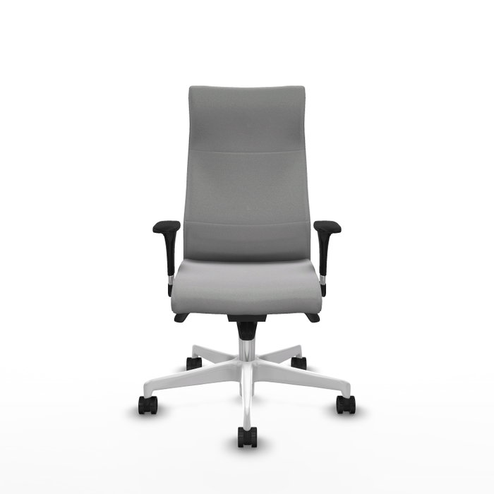 PIQUERAS Y CRESPO Sillón Albacete Gris Claro con Mecanismo Sincro y Base Blanca PIQUERAS Y CRESPO Sillón Albacete Gris Claro con Mecanismo Sincro y Base Blanca