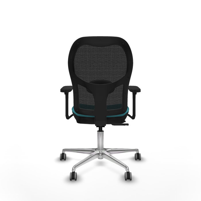 PIQUERAS Y CRESPO Silla de oficina Jorquera con mecanismo Sincro/Traslack, Turquesa y Negro