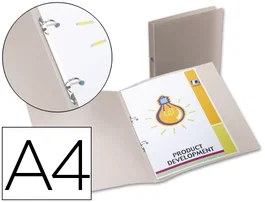 Liderpapel 49074 Carpeta 2 Anillas Redondas Mini 15 mm Polipropileno DIN A4 Transparente