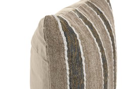 DKD Home Decor Cojín Algodón Velvet Gris Claro y Beige 45x45 cm