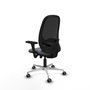 PIQUERAS Y CRESPO Silla de oficina Cilanco con mecanismo Sincro/Traslack, Gris y Negro