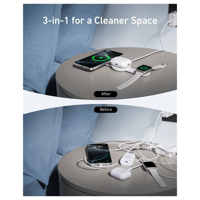 Anker MagGo Wireless Charging Station 3-in-1 B25M8H21 Blanco Anker MagGo Wireless Charging Station 3-in-1 B25M8H21 Blanco