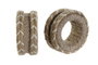 DKD Home Decor Set de 4 Servilleteros de Yute y Mango Natural