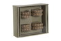 DKD Home Decor Set de 4 Servilleteros de Yute y Mango Natural