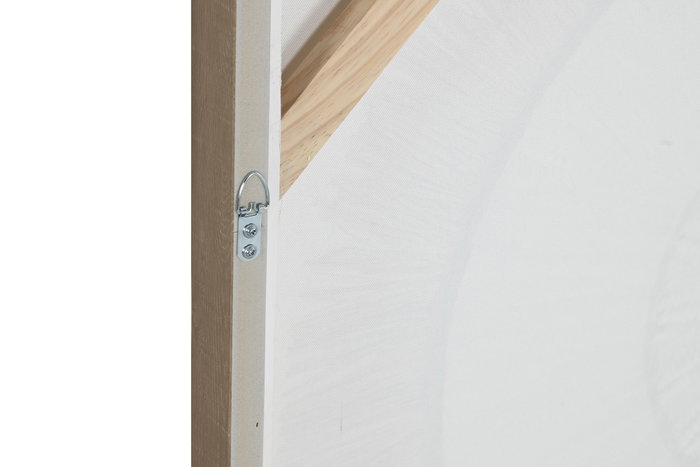 DKD Home Decor Cuadro Boho Blanco Natural Lienzo Yute 92 x 92 x 4.5 cm (2 Unidades)
