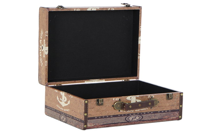 DKD Home Decor Caja Atlantico Multicolor Set de 3 (2 Unidades) 33 x 19 x 46 cm