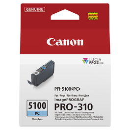 Canon PFI-5100 PC Cartucho de Tinta Fotos Cian 14.4 ml para imagePROGRAF PRO-310 - Tinta Original