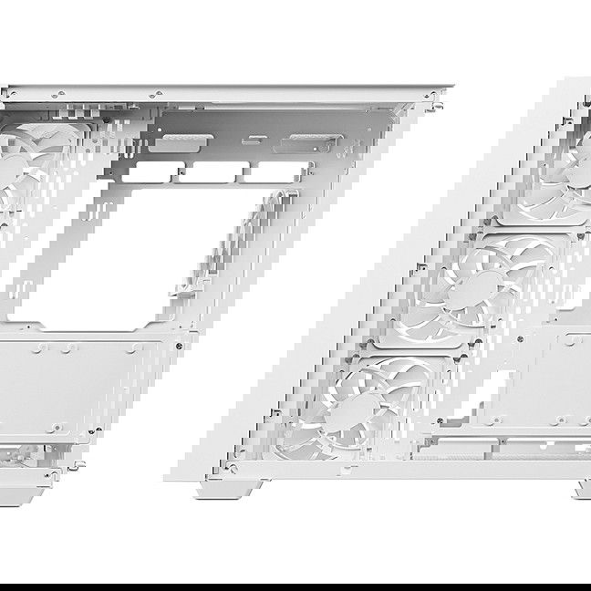 Deepcool Gabinete CG530U ATX Torre Blanco con Cristal Templado Curvo Panorámico, incluye 4 Ventiladores, USB-C