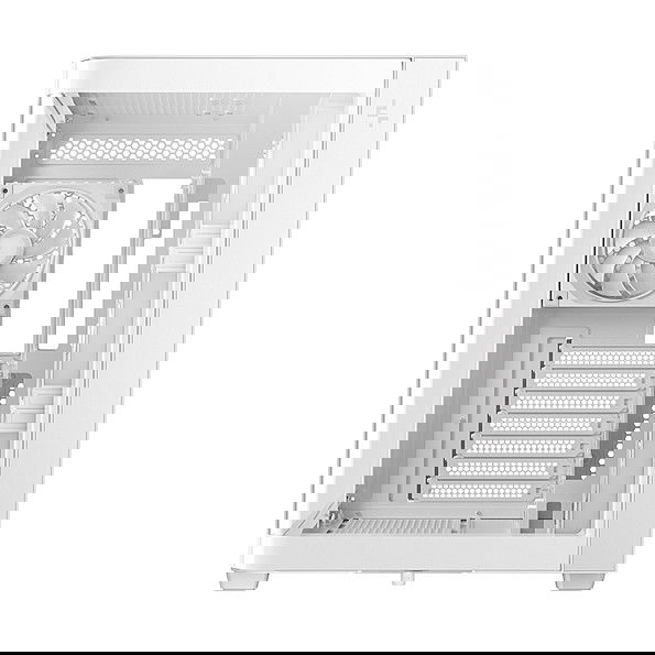 Deepcool Gabinete CG530U ATX Torre Blanco con Cristal Templado Curvo Panorámico, incluye 4 Ventiladores, USB-C