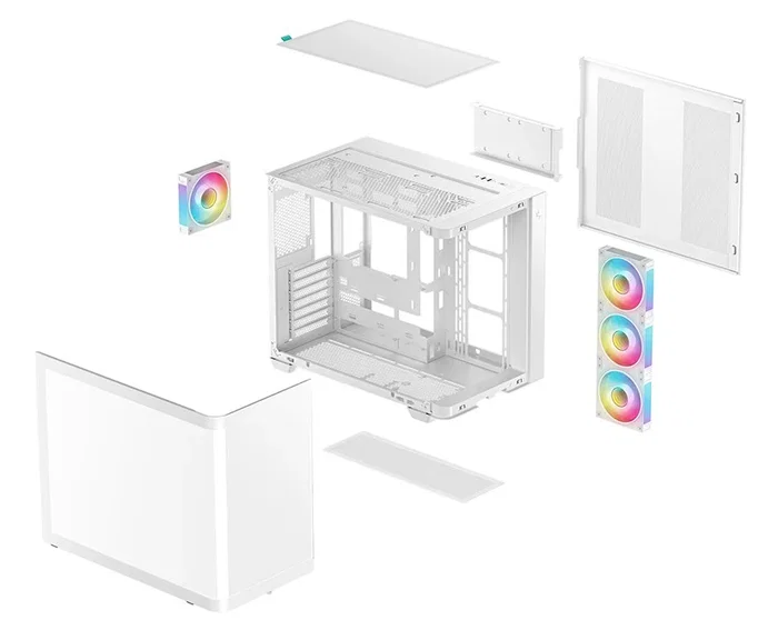 DeepCool CG530U 4F Torre de PC ATX Blanca con Panel Lateral de Cristal Templado - R-CG530U-WHAGA4-G