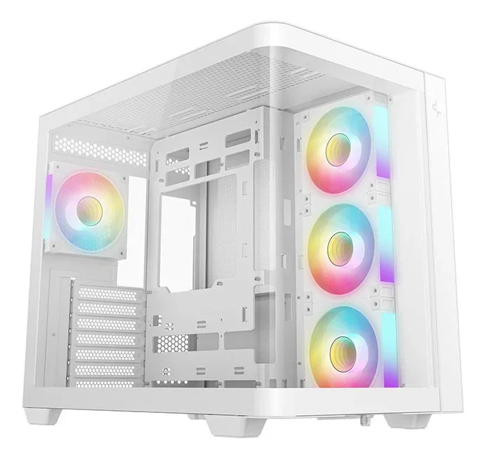 DeepCool CG530U 4F Torre de PC ATX Blanca con Panel Lateral de Cristal Templado - R-CG530U-WHAGA4-G