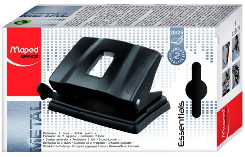 MAPED Taladro de dos perforaciones Essentials Metal E-4024 Negro