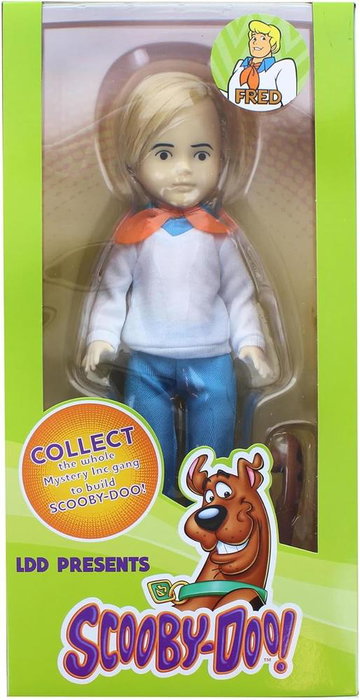 Mezco Toyz Set de 6 Figuras Scooby-Doo 25 cm Mystery Inc con Diseño Living Dead Dolls Daphne Shaggy Velma Fred - Sistema Build a Figure