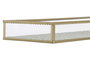 DKD Home Decor Bandeja de Cristal y Metal Verde y Dorado
