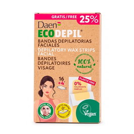 Daen Ecodepil Bandas Faciales de Cera Fría 16+4 uds