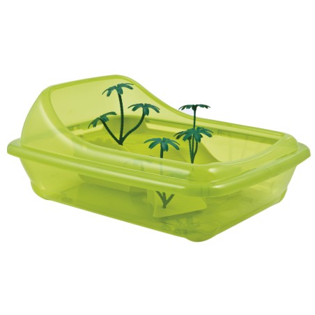 Nayeco Tortuguera Madagascar Estándar 46x35x20 cm con Isla de Descanso para Tortugas