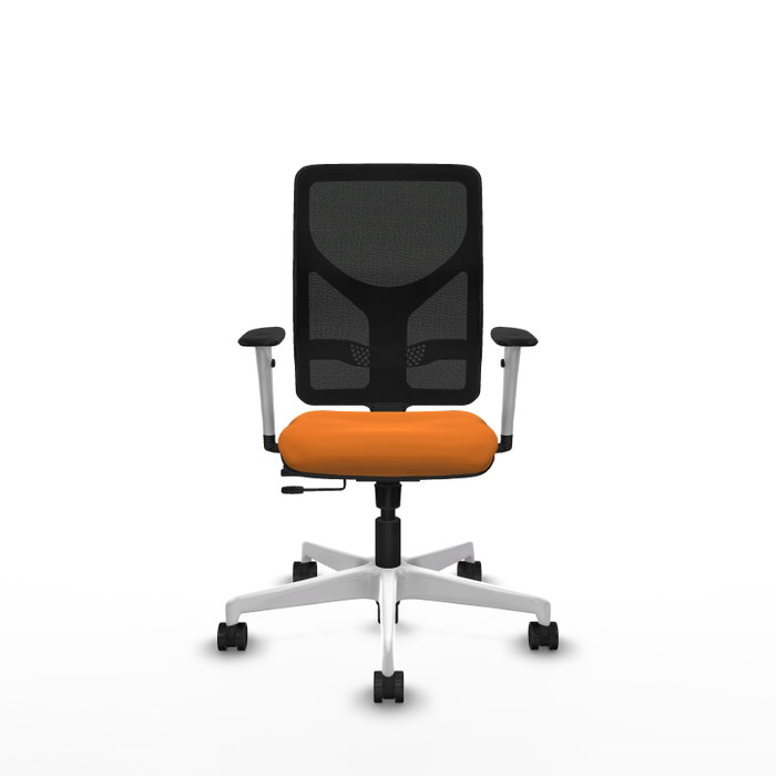 PIQUERAS Y CRESPO Silla de oficina Motilla Naranja y Negro