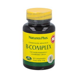 NATURES PLUS B-Complex 90 Comp. Vitaminas Grupo B para Energía y Sistema Nervioso, Apto Vegetarianos